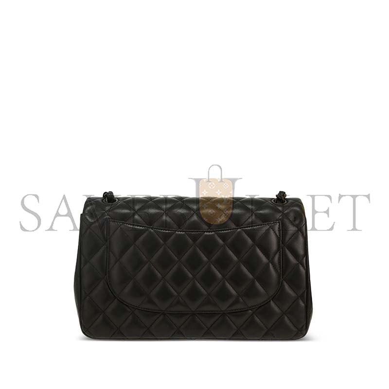 CHANEL SO BLACK JUMBO CLASSIC FLAP BAG  (30*19.5*10cm)